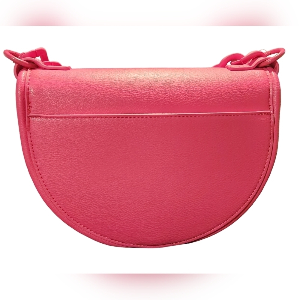 BCBGeneration Magenta Chain Cresent Crossbody Purse NWT Hot Pink - Picture 3 of 7
